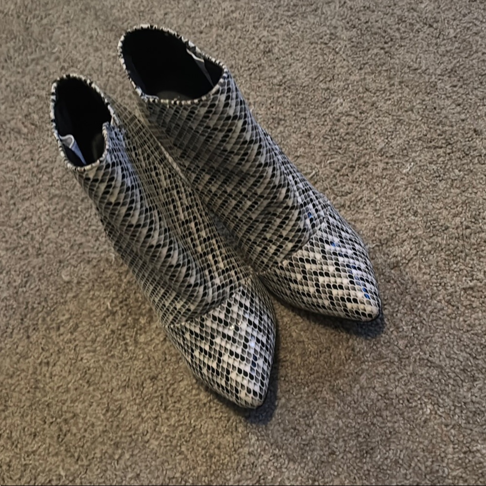 Michael Antonio Black and White Ankle Booties